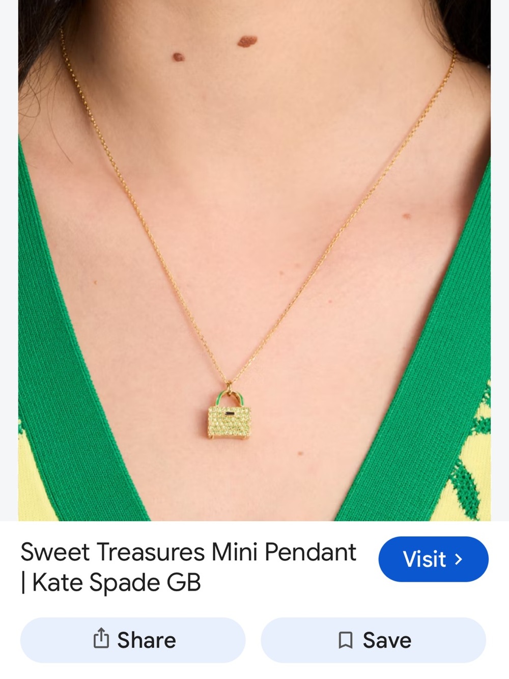 kate spade gold mini padlock pendant necklace